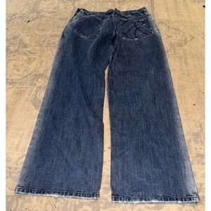 Vtg Air Jordan Baggy Skater Y2K Jumpman Button Fly Hip Hop Jeans 36 X 34 Mens
